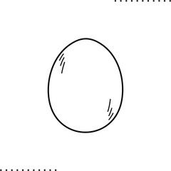 easter egg vector icon in outlines