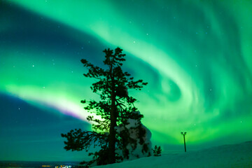 Northern Lights from Levi, Lapland Finland - March 2021