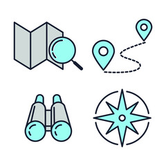 Set of Navigation icon. location, GPS elements pack symbol template for graphic and web design collection logo vector illustration