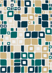 Abstract Geometric Pattern generative computational art illustration