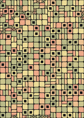 Fototapeta premium Abstract Geometric Pattern generative computational art illustration