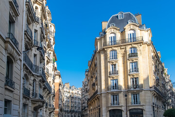 Fototapeta na wymiar Neuilly-sur-Seine, luxury buildings in the center