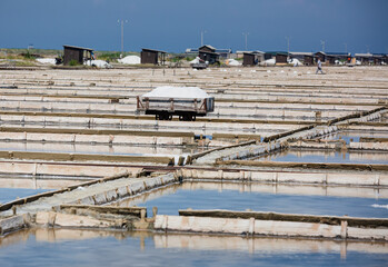 traditional salt production at Piran Salt Pans, established in 804