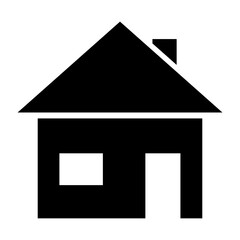 Homepage icon. Home button. House silhouette symbol. Vector illustration isolated on white background.