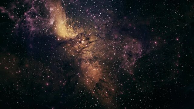 Nebula Colorful Travel with Star Glow Background. This Clip is a tube galaxy with star glow and  light dark deep.