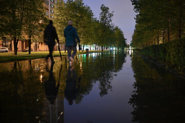 Reflections in the water