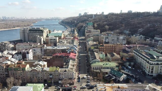 Kyiv, ukraine aerial drone view of the city