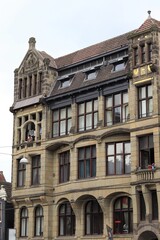 Fototapeta na wymiar Amsterdam Jugendstil Building Facade Detail