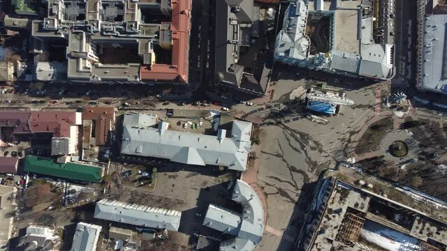 Kyiv, ukraine aerial drone view of the city