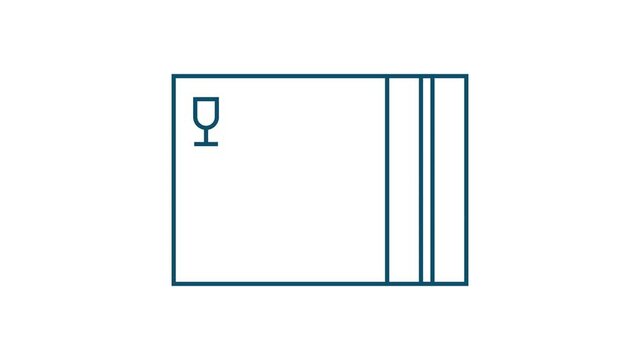 Free delivery. Badge with truck. Price tag. Motion graphics.