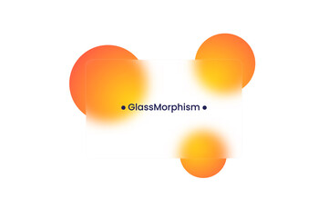 Abstract background. Transparent frame in glass morphism style