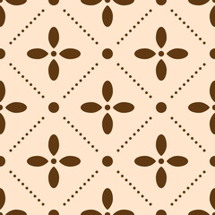 Seamless floral pattern. Simple design wallpaper for web design, textile printing and wrapping paper. Vintage background in pastel colors.