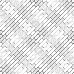 Brickwork diagonal texture seamless pattern. Decorative appearance of Flemish brick bond. Cruciform masonry design. Seamless monochrome vector illustration.
