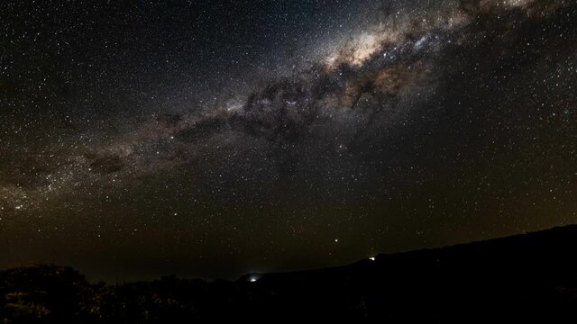 Time-lapse of Milky Way Galaxy setting