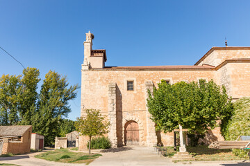 Fototapeta na wymiar Parish church of San Andres in Soto de San Esteban, municipality of San Esteban de Gormaz, province of Soria, Castile and Leon, Spain