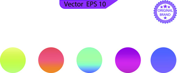 Color gradient modern background set. Screen vector design for mobile app. Spring, fresh soft color abstract gradients. Soft color background on dark. Modern screen vector design for mobile app.
