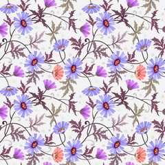 Fowers seamless pattern for fabric textile wallpaper.