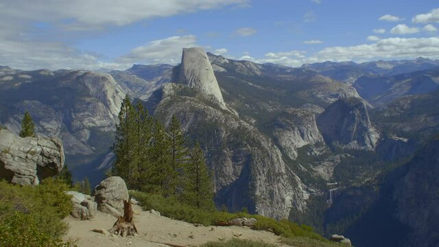 Panning Shot of Yosemite National Park in California