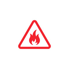 Danger warning icon. Fire sign. Flame sign. Fire hazard. Alert sign. Risk sign. Fire protection. Fire hazardous. Dangerous cargo. Rapid ignition. Fast burning. Flammable. Combustion protection. Ignite