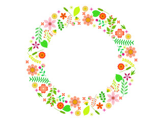 ボタニカルパターンのフレームセット