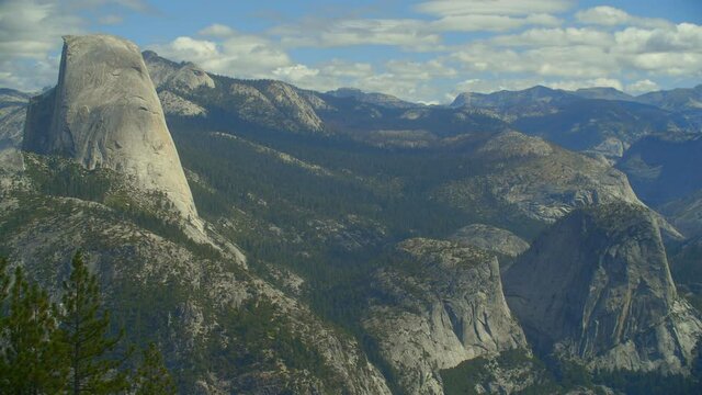 Panning Shot of People Taking Pictures and Enjoying the View at Yosemite Park