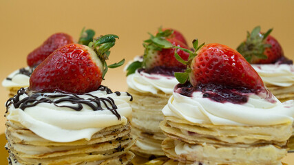 strawberry and chocolate cake