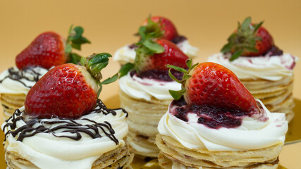 chocolate cake with strawberries