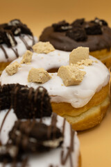 Chocolate donut and cookies donut