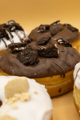 Chocolate donut and cookies donut