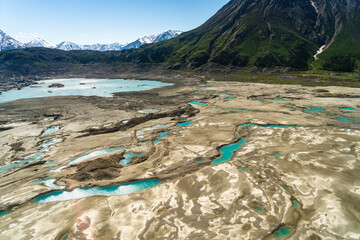 Glacial Pools On Warming Glacier In Yukon