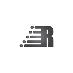 R Letter Arrow vector illustration icon