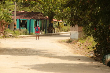 person walking in the street