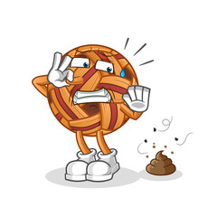 takraw ball with stinky waste illustration. character vector