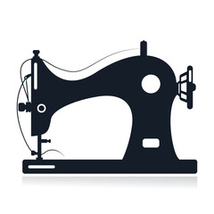 Manual sewing machine vector icon. Simple illustration of manual stitching machine icon for web design isolated on white background.