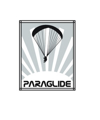 Paragliding parachute sky graphic design custom typography vector for t-shirt, banner, festival, brand, office, business, logo, poster, gifts, website in a high resolution editable printable file.