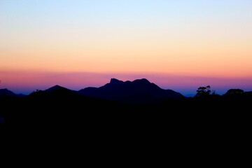 Sunset in the mountains