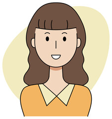 笑顔の女性のベクターイラスト