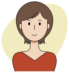 笑顔の女性のベクターイラスト