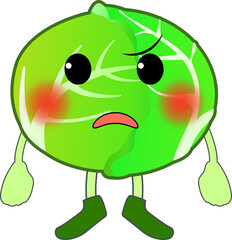 怒る可愛いキャベツのキャラクター