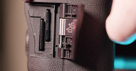 Replacing memory card from camera