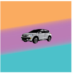 Car vector logo illustration design clip art