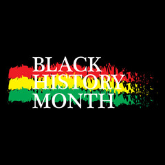Black history month icon vector logo