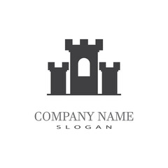 Fototapeta premium Castle Logo Template vector symbol icon design