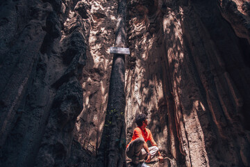 man in a cave of colombia