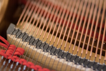 Inside of grand piano