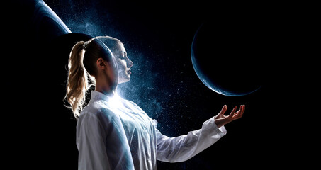 The universe within . Mixed media