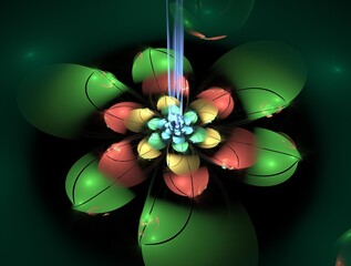 Imaginatory fractal background Image