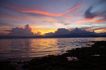 Naklejka na ściany i meble Beach Sunset In The Philippines