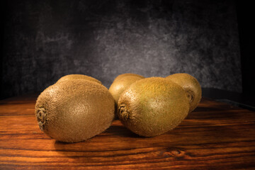 Fresh kiwi in close-up - very healthy fruits - close-up shot