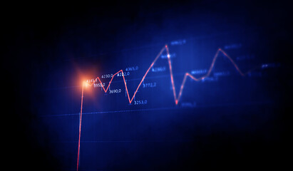Business graph and trade monitor